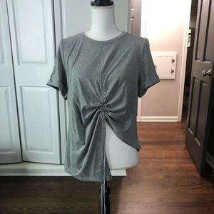 SHEIN Ruched Grey Top
